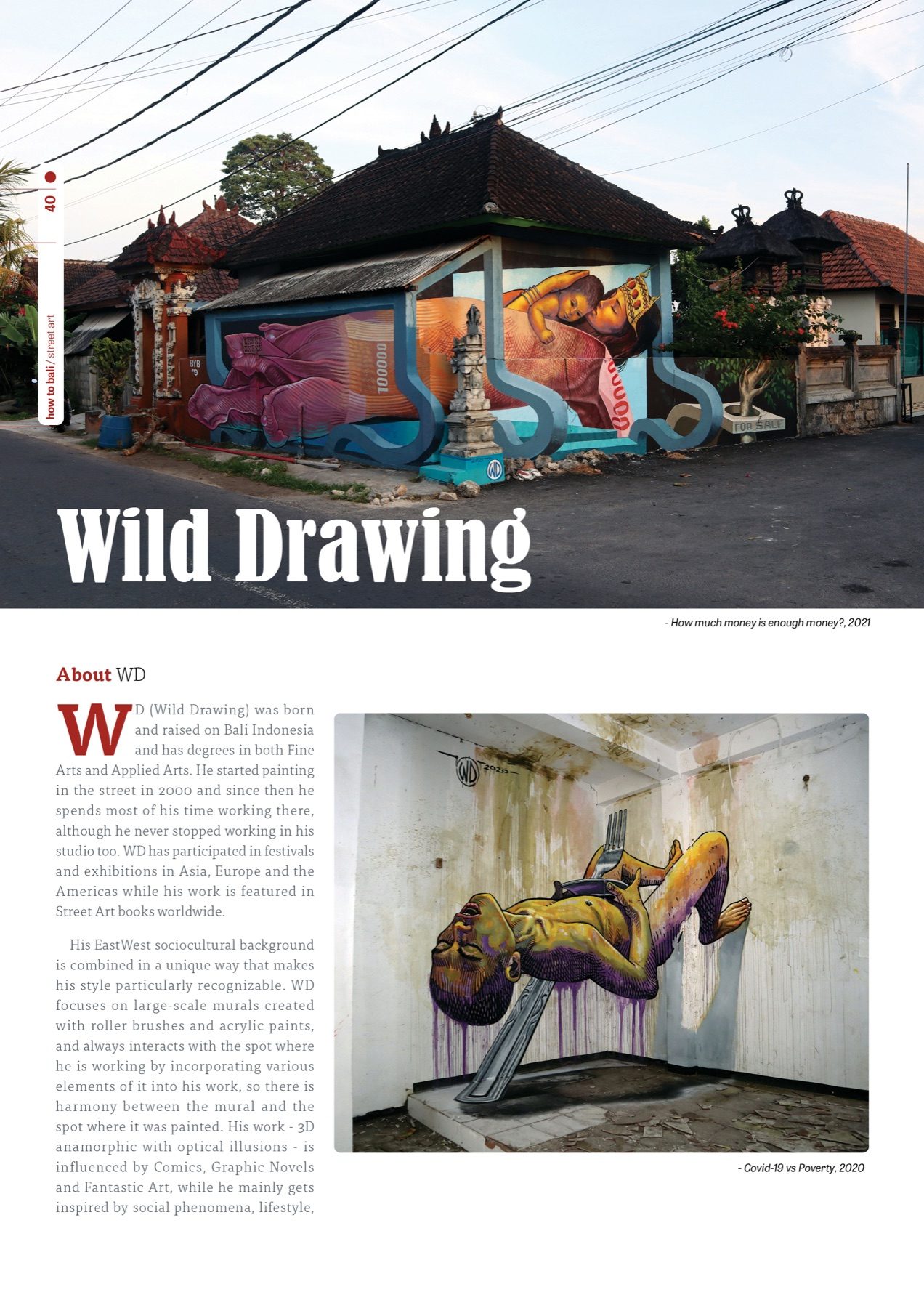 Wild Drawing feature page from How To Bali