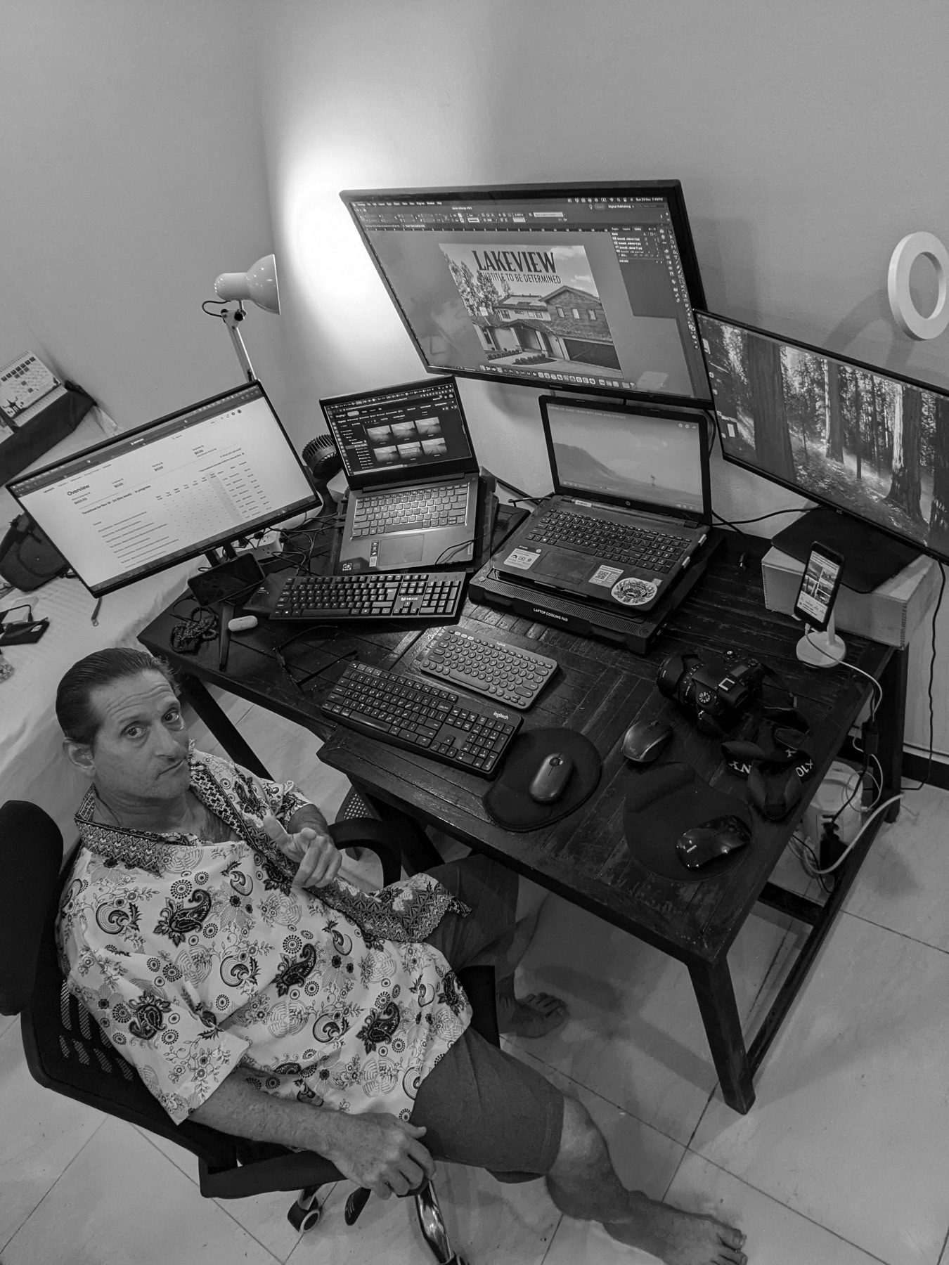 Studio With A View working production space